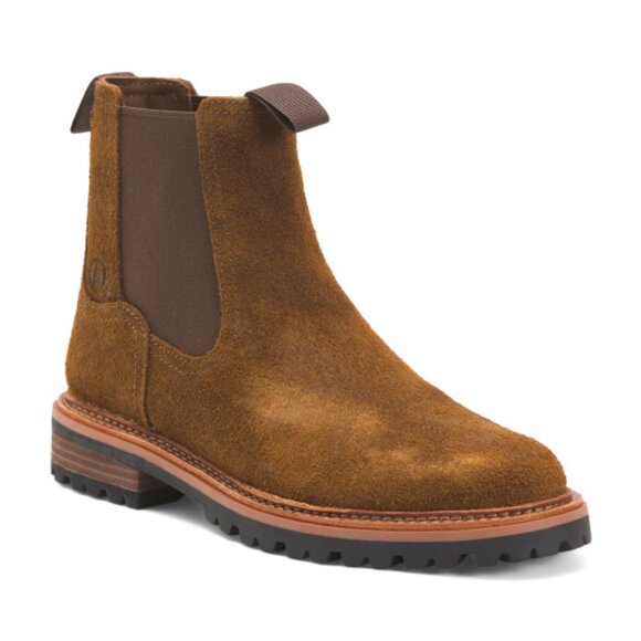 CLARKS Men's Suede Clarkridge Top Chelsea Boots - Picture 1 of 2